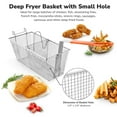 thumbnail image 6 of WeChef 2 Packs Deep Fryer Basket with Divider Heavy Duty Construction Fryer Basket with Non-slip Handle for Commercial Restaurant Roadside Stall Red, 6 of 9