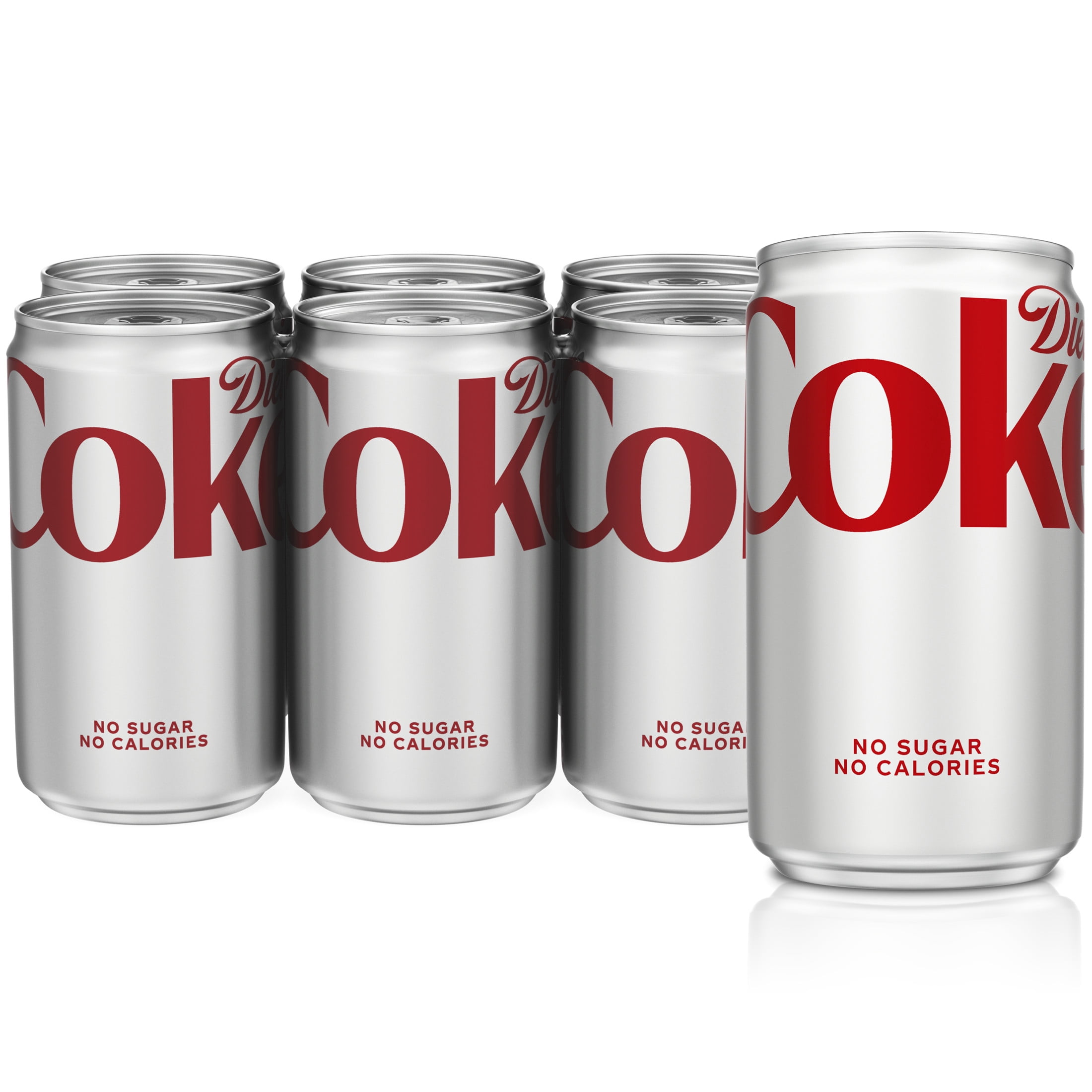 (3 pack) Diet Coke Soda Pop Mini Cans, 7.5 fl oz, 6 Pack