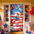 thumbnail image 2 of JHyouerji 4th of July Door Cover 35x71 Inch Holiday Independence Day Door Banner 250th Anniversary Photo Backdrop Background Sign for Front Door Festive Party Decor, 2 of 7