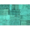 thumbnail image 1 of Ahgly Company Indoor Rectangle Patchwork Turquoise Blue Transitional Area Rugs, 8' x 12', 1 of 4