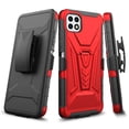 thumbnail image 2 of Compatible for Boost Celero 5G Case with Holster Belt Clip Hybrid Shockproof Protective Phone Cover with Kickstand - Red, 2 of 7