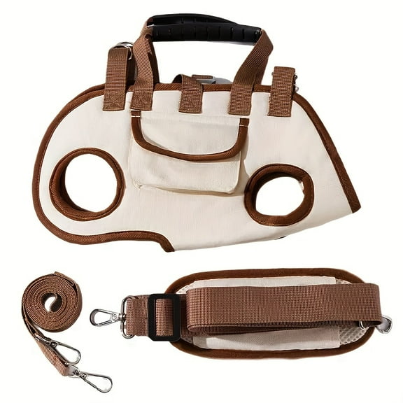 Small Dog Strap Portable Set Dog And Cat Diagonal Cross Traction Backpack Adjustable Shoulder Bag Safe Traction Rope Handheld Small Dog Walking Equipment Breathable And Comfortable Pet Travel Bag