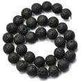 thumbnail image 3 of Piedras preciosas sueltas Hugo negras volcánicas redondas 12mm Strand 15, 3 of 3