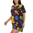 thumbnail image 2 of Xecao Dinosaurs in Space print Swimsuit for women, Summer-ready, sporty style.Quick-dry fabric. Many sizes & colors., 2 of 9