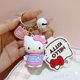 thumbnail image 1 of Sanrioed Kawaii dibujos animados 3D Hello Kitty llavero suave Pvc Anime goma lindo gato Kt llavero correa de muñeca, 1 of 4