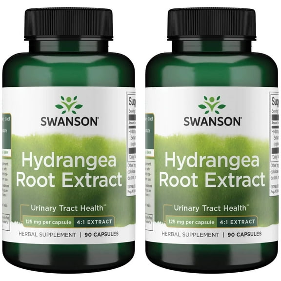 Swanson Hydrangea Root Extract - Herbal Supplement Promoting Traditional Urinary Tract Health - May Support Prostate Health for Men - (90 Capsules) 2 Pack