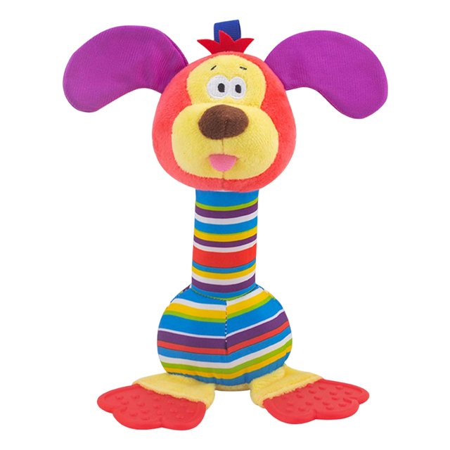 Sonajeros suaves, coctelera, desarrollo educativo, campanillas, Animal de peluche suave, juguetes de agarre para manos, 3 6 bebés, Perro Zulema Agitador de sonajeros