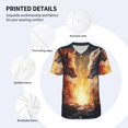 thumbnail image 3 of Easygdp Red And White Flame Fox Mens T-Shirts Baseball Vintage Fashionable Lightweight Casual Crew Neck Slim Fit with Long Sleeves-3X-Large, 3 of 7