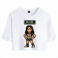 thumbnail image 3 of AJ Lee Merch 8 Bit T-Shirt For Women&Girls Midriff Short Sleeve Summer Clothing Vest Tee, 3 of 5