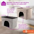 thumbnail image 2 of Precious Tails HomeBase Rectangular 2-Tier Collapsible Pet Cat Cave Bed, Item Weight 4 lb, 2 of 8