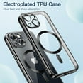thumbnail image 3 of JETech Electroplated Case for iPhone 13 6.1-Inch, Camera Lens Full Protection, Compatible with MagSafe Wireless Charging, Shockproof Soft TPU Phone Cover (Black), 3 of 7