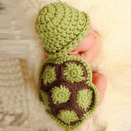 Outtop Baby Newborn Turtle Knit Crochet Clothes Beanie Hat Outfit Photo