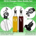 thumbnail image 5 of GreenOlive Oil and Vinegar Bottle Dispenser Set - 17 oz. No Drip BPA Free Spout, Cruet Set For Kitchen, 5 of 6