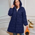thumbnail image 5 of Cekizud Winter Coats for Women Plus Size Long Hooded Puffer Coat Winter Thermal Outerwear With Side Pockets, XL-5XL, 5 of 6