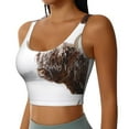 thumbnail image 2 of Fotbe Yak Pattern Womens' Sports Bra Longline Wirefree Padded with Medium Support Sports Moisture-Wicking Workou Vest,Tank Top-XX-Large, 2 of 7