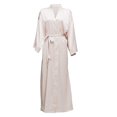 thumbnail image 1 of JHLZHS Woman Pyjamas Set Cotton Long Sleeve Ladies Long Lace Home Clothes Bridal Morning Gown Seding Real Silk Stretch Robe Short Gown Pajamas Sleepwear with Built in Bra Womens Sleepwear Nightgown, 1 of 2