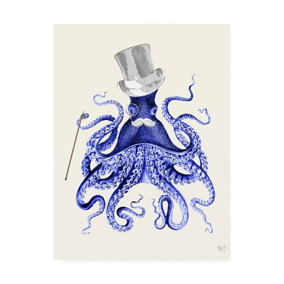Trademark Fine Art 'Octopus About Town' Canvas Art by Fab Funky