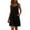 Black-dress, variant on Summer Overall Dresses for Women Square Neck Sleeveless Mini Dresses Casual Loose Fit Pocketed Pinafore Dresses Blue XXL
