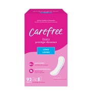 Carefree Panty Liners for Women, Long, Unwrapped, Unscented (92 Count)