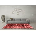 thumbnail image 3 of Ahgly Company Machine Washable Indoor Rectangle Abstract Red Modern Area Rugs, 2' x 5', 3 of 4