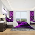 thumbnail image 3 of Designart 'Purple and Grey Mixer' Modern & Contemporary Duvet Cover Set, 3 of 4