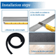 thumbnail image 4 of Whataatahia Protector de borde de 2 metros, tira de borde de alfombra de PVC, tiras de transición de piso de goma, borde autoadhesivo, 4 of 5