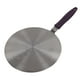 thumbnail image 4 of Placa adaptadora de inducción Difusor de calor de acero inoxidable con mango morado Accesorios de cocina para olla de hierro Olla de cerámica 21,5 cm/8,46 pulgadas, 4 of 15