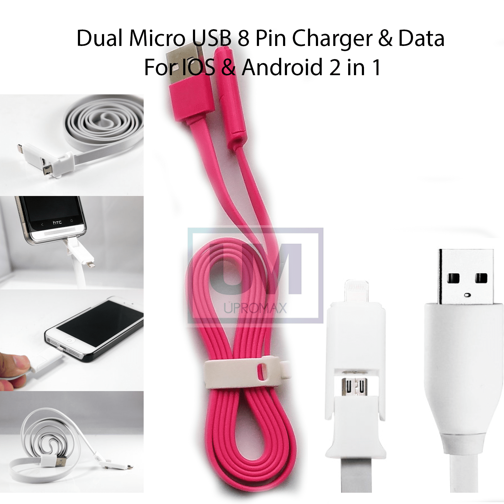 Charging Only KyleCServaiss USB Cable Multi Charger Cable,Universal 3 in 1 Multiple Ports Devices USB Charging Cord with iOS/Android/Type C/Micro USB Connectors for Phones Tablets 