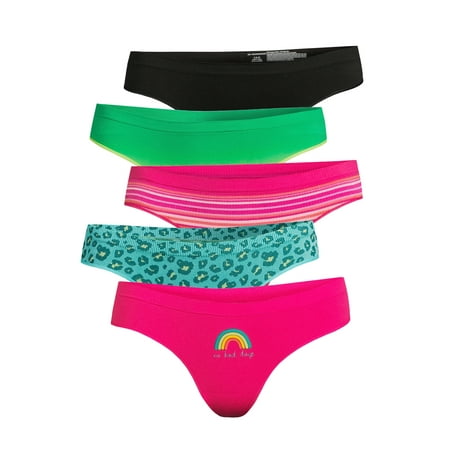

No Boundaries Women s Seamless Thong Panties 5-Pack