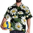 thumbnail image 4 of Daisy Men's Casual Hawaiian Shirt Printed Button Down Short Sleeve Summer Beach Shirts Unisex, 4 of 6