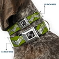 thumbnail image 2 of Buckle-Down Pet Collar, Dog Collar Metal Seatbelt Buckle, Celtic Knot Olives Black White, 20 to 31 Inches 1.5 Inch Wide, 2 of 8