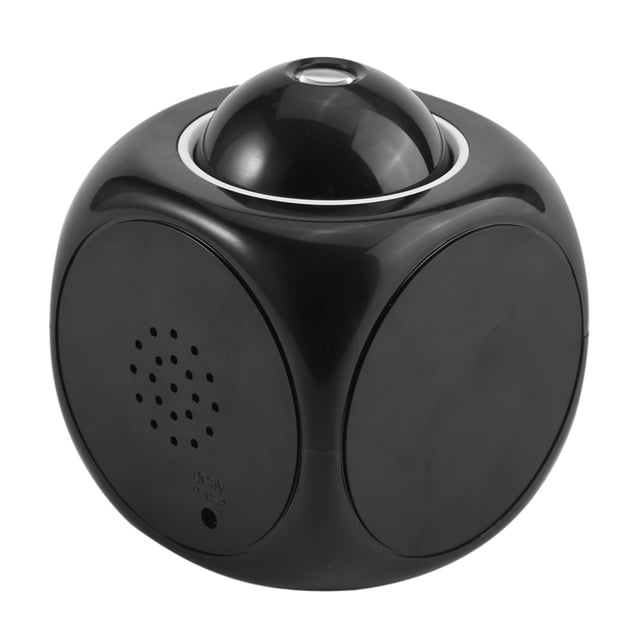 Proyección LED Digital Reloj Despertador Hora Temperatura Pantalla Voz Hablar Cable USB Negro