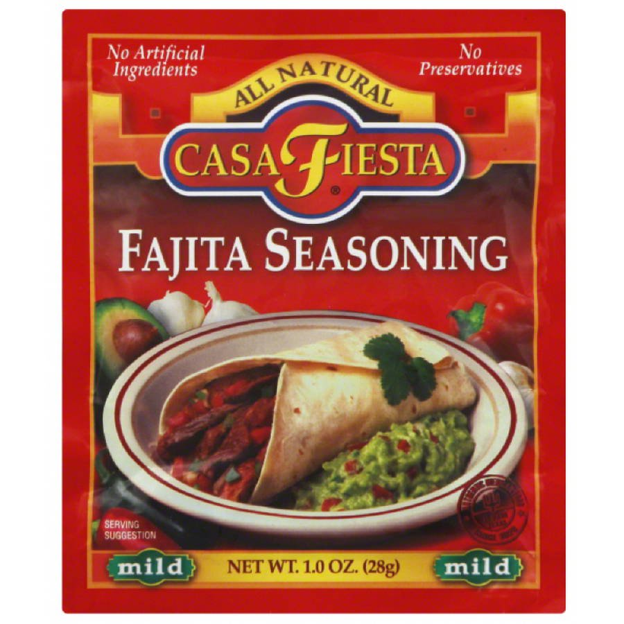 Casa Fiesta Mild Fajita Seasoning, 1.0 oz, (Pack of 24)
