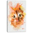 thumbnail image 2 of Joli Chat Aquarelle Rouge - Impression d'Art sur Toile d'Animal, 2 of 3