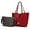 Red Charcoal, variant on MKF Collection Amahia Women’s Vegan Leather Reversible Shopper Tote Bag with Crossbody Pouch by Mia K - Red Charcoal