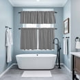 thumbnail image 3 of Black White Stripe Kitchen Curtains Sets for Windows 24 Inch Length, Modern Minimalist Geometric Striped Rod Pocket Window Treatments Tier Curtains and Valances Set for Bedroom/Bathroom, 3 of 8