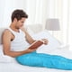 thumbnail image 5 of Balery Sky Blue Glitter Pantalones de pijama para hombre, pijama ultraligero, pantalón de descanso-Medium, 5 of 6