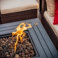thumbnail image 3 of Hearth & HArbors 28” Propane Fire Pit Table for Outside with Lava Rocks, Weatherproof Protective Cover and Electronic Ignition, Gray, 3 of 8