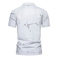 thumbnail image 4 of Sngxgn Short-Sleeve Classic Fit Mens Polo Shirt with and Polo Shirt(White,S), 4 of 8