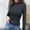 Black, variant on Wool Sweater Women Long Sleeve Undershirt for Women Pull Over Sweaters Womens Women Blouses Basics Womens Tops Blouses for Women Casual Womens Sweater Green M