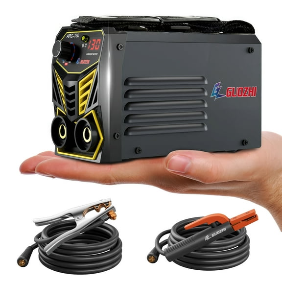 GZ GUOZHI Portable 130A Stick Welder ,110V Mini ARC Welder Tool ,Small Welder Machine ,with Shoulder Strap,Energy Efficient,Easy to Use,Perfect for Home Use