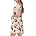 thumbnail image 2 of Rocae Panda Ice Creams Donuts for Dresses Summer Casual Ruffle Short Sleeve Cute Crew Neck Flowy Dress with Pockets, 2 of 6