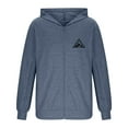 thumbnail image 5 of Txeol Mens Dialysis Sweatshirts with Arm Zipper Full-Zip Hemodialysis Warm Lightweight Hooded Jackets Outdoor Athletic Hoodies,Navy,XL, 5 of 7