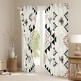 thumbnail image 3 of Erosebridal Bohemian Aztec Blackout Curtains Set of 2 (52x84 Each), Tropical Cactus Print Window Curtains, Light Green, 3 of 6