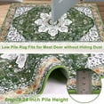 thumbnail image 4 of Findosom 2'x3' Boho Runner Rug Kitchen Runner Rug Entryway Area Rug, Washable Non-Shedding Washable Fluffy Runner Rugs, Non Slip Floor Mat for Hallway Bedroom Foyer Living Room Sofa Porch Green, 4 of 7