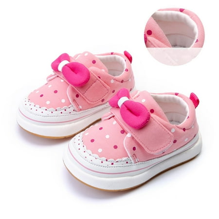 

Toyella Girls princess shoes non-slip toddler shoes Pink 24
