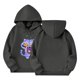 thumbnail image 1 of Moonsky Sudadera con capucha y cordón HUNTRX, estampado de grupo de chicas coreanas, jersey corto, suave y cómodo, top de manga larga para primavera y otoño. Gris oscuro 130, 1 of 5