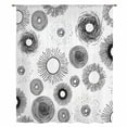 thumbnail image 2 of Geometric Black Sheer Curtains 72 Inches Long, Abstract Grey White Boho Circle Dot Light Filering Curtains, Breathable Simi Curtain Privacy Drapes for Living Room Bedroom Lightweight Window Treatment, 2 of 9