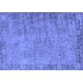 thumbnail image 1 of Ahgly Company Machine Washable Indoor Rectangle Oriental Blue Industrial Area Rugs, 5' x 7', 1 of 4