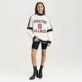 thumbnail image 3 of Women's Gameday Couture White Syracuse Orange Oversized Vivid Turtleneck Sweatshirt, 3 of 5